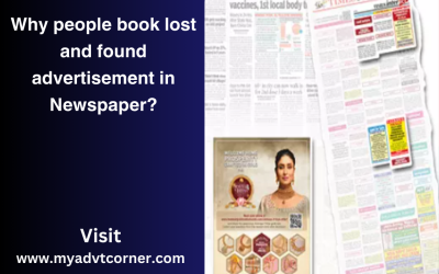 Why people book lost and found advertisement in Newspaper?