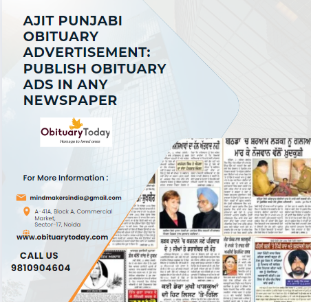 Ajit Punjabi Obituary Ads