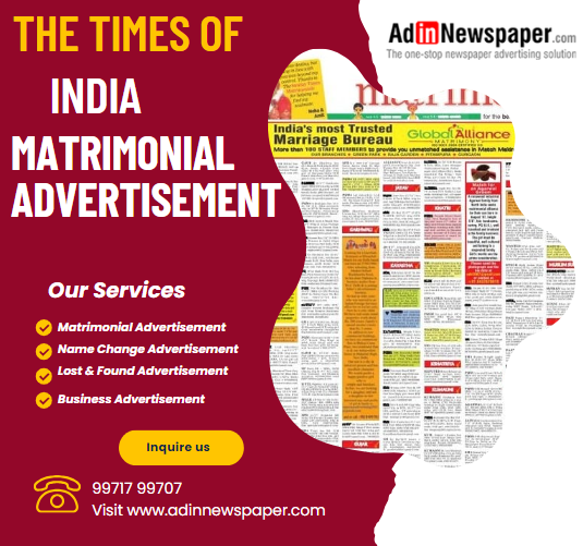 TOI Matrimonial Ads TOI Matrimonial Ads