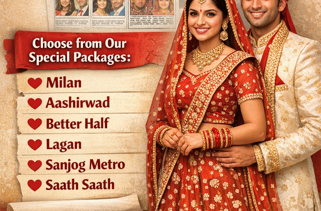 How to Book Matrimonial Ads in Hindustan Times Newspaper with Myadvtcorner – Packages Starting from Milan to Saath Saath