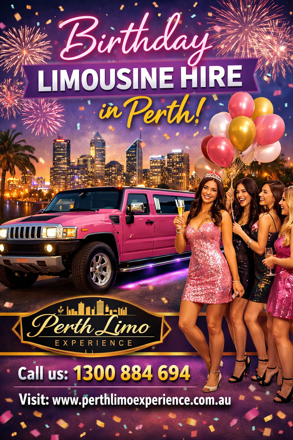 Birthday limo celebration in Perth