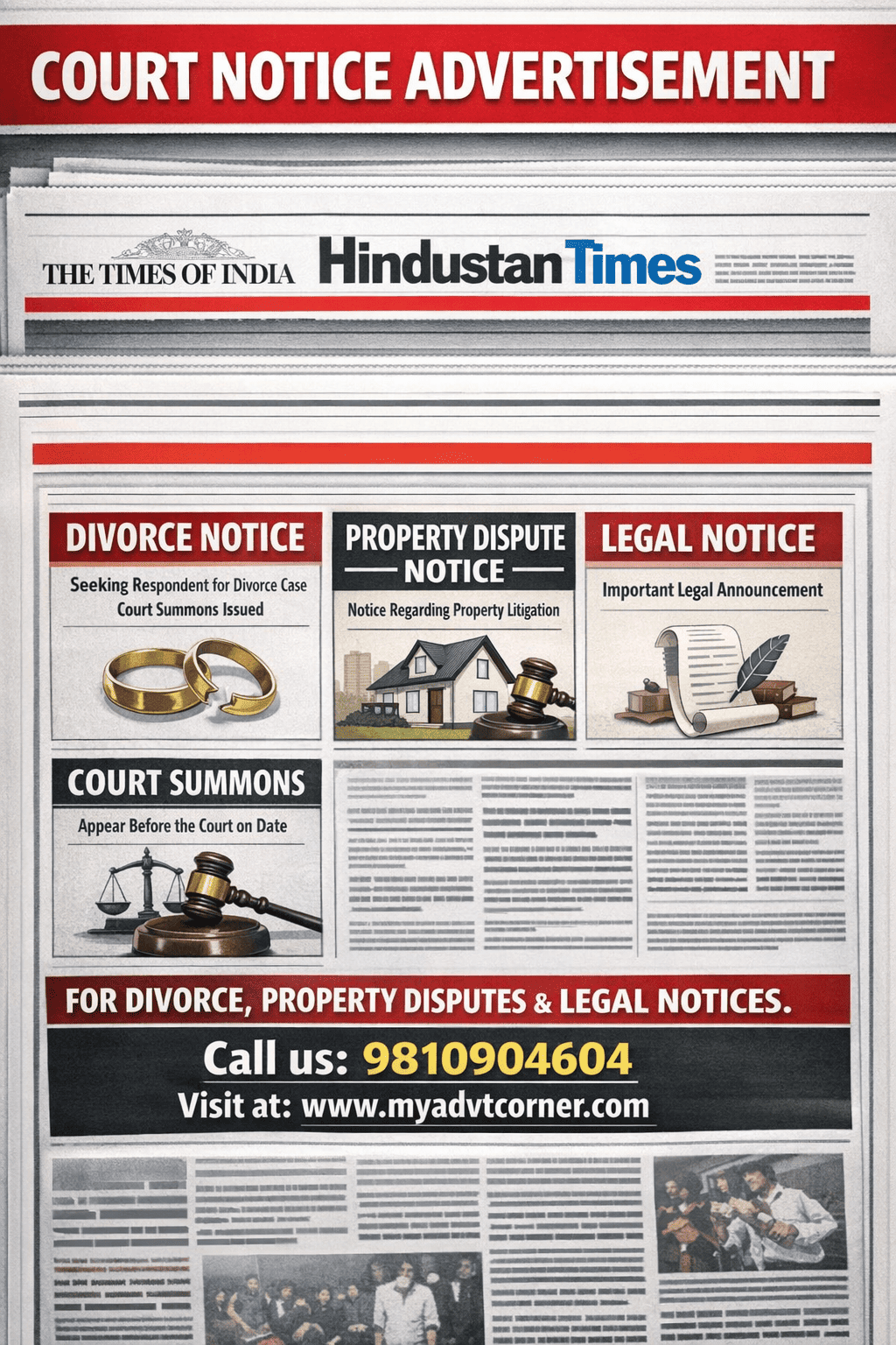 Court notices in leading Indian newspapers (1)