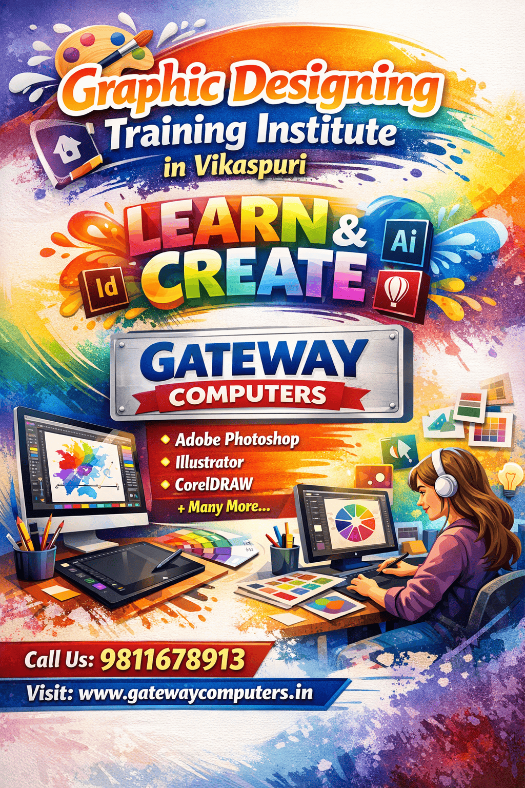 Graphic design training at Gateway Computers