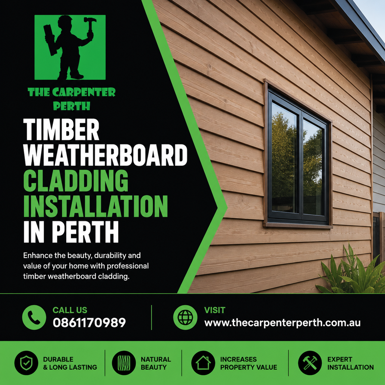 Timber Weatherboard Cladding Installation in Perth